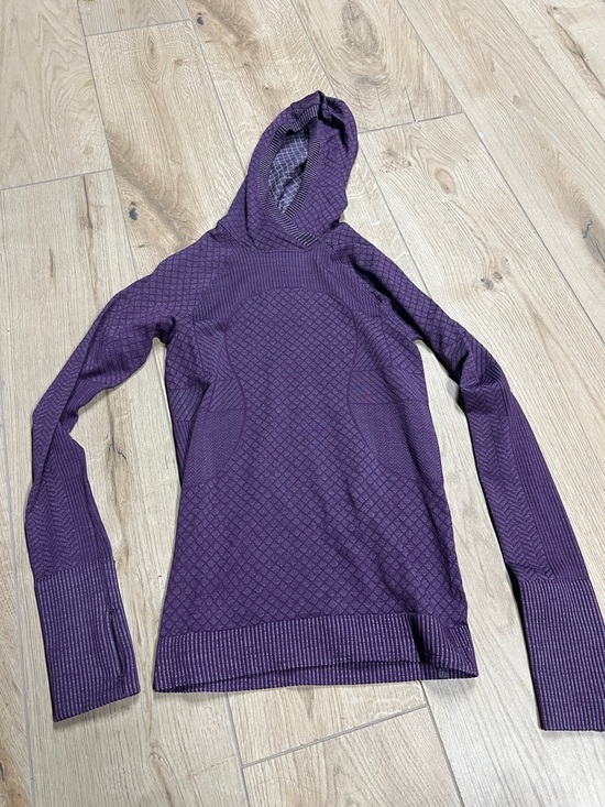 lululemon athletica Tops - lululemon athletica Plum Purple Textured Hooded Pullover